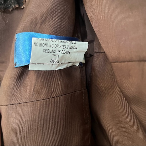 Jade by Jasmine Brown Mother of Bride Evening Gown Beaded Sleeves Size 16 - Picture 8 of 9